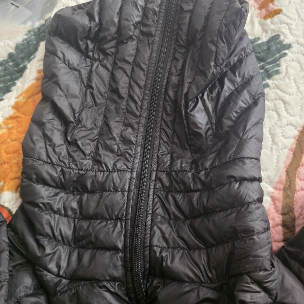 Halifax Traders Puffer Jacket Size XL Black Zip Hood Packable Lightweight - Picture 8 of 8